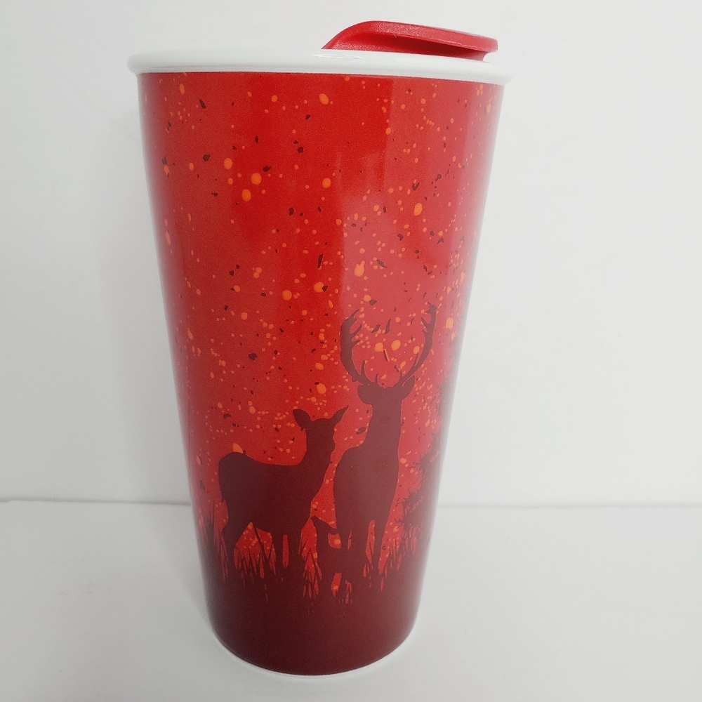 Tim Hortons 2017 Coffee Tea Tumbler Travel Mug Deer Nature